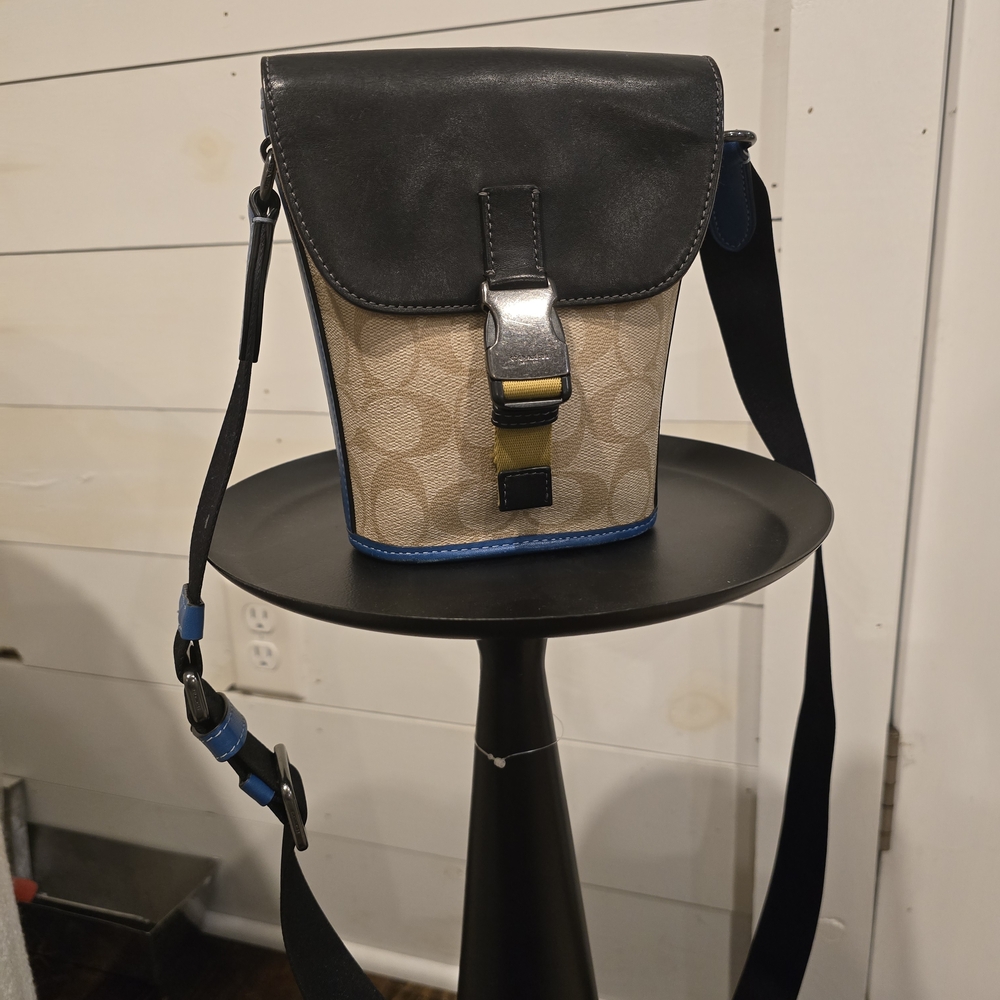 Coach Black and Tan Messenger Bag